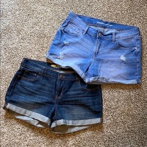 Old Navy Boyfriend Jean Shorts (2 pair)